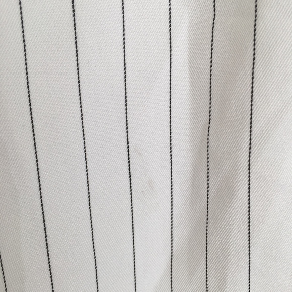 Yes Baby Off Shoulder Top White Pinstriped Blouse - Picture 6 of 6